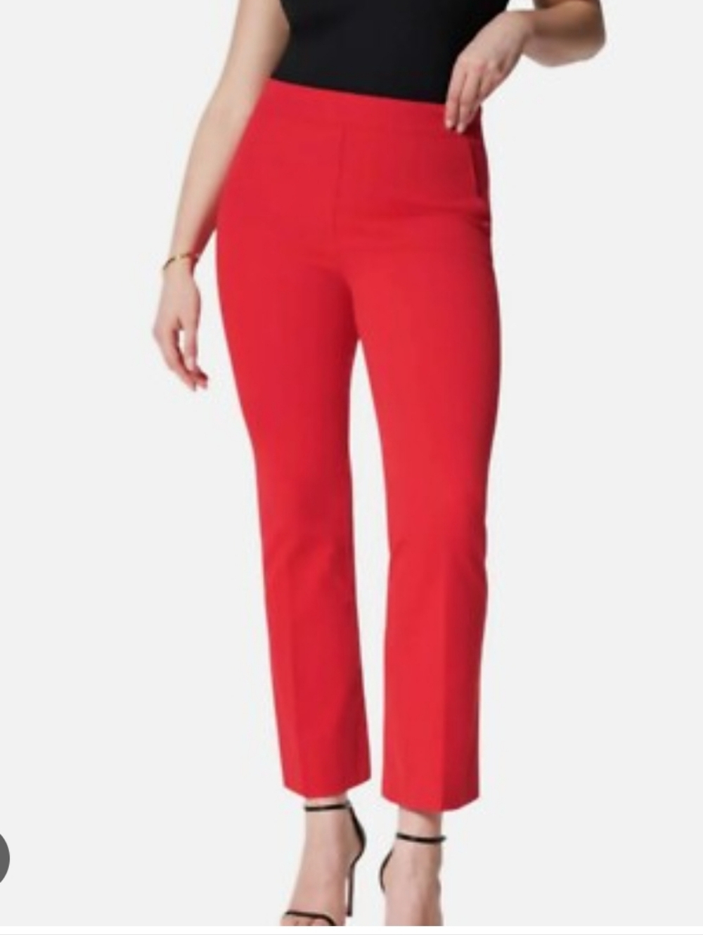 SPANX On The Go Polished Kick Flare Red Pant, M Long.
